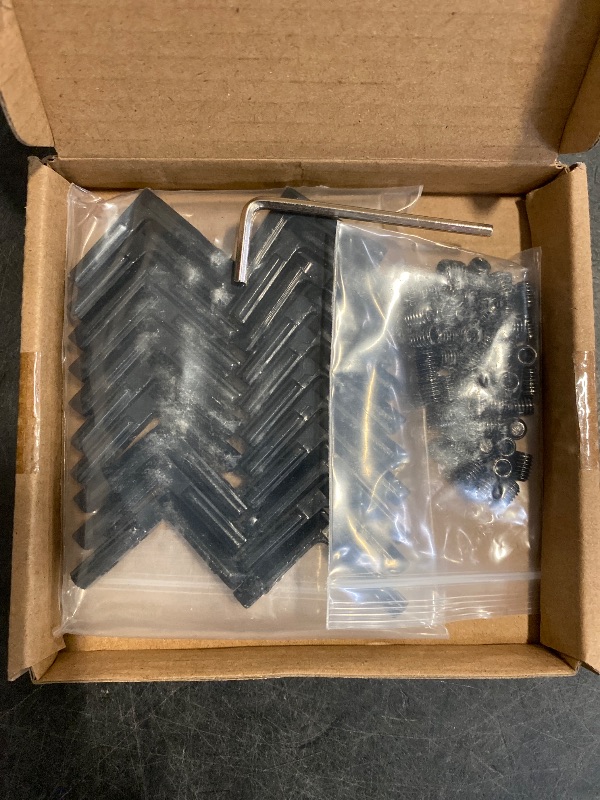Photo 1 of BLCCLOY 20Pcs 2020 Aluminum Extrusion Black Corner Bracket T Slot Inside L Shape Joint Angle Hardware Connector with Screws for 20 Series 20/20 2040 V Slot Extruded Aluminum Profile