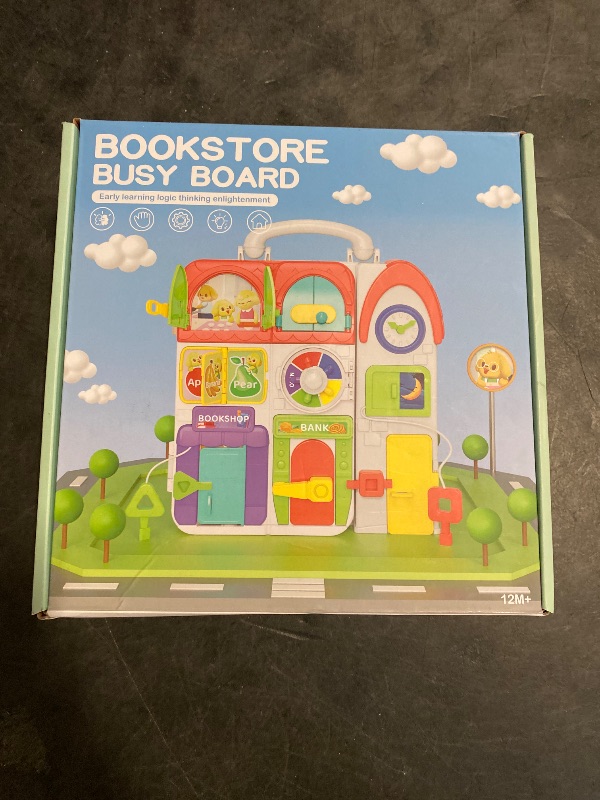 Photo 1 of Toddler Toys for 1-2 Year Old Boy, Musical Montessori Busy Board, Early Educational Toy for Toddlers 1-3, Motor Skills Developmental Toy for 12-18 Month Age, Birthday Gift for 1+ Year Old Boy Girl