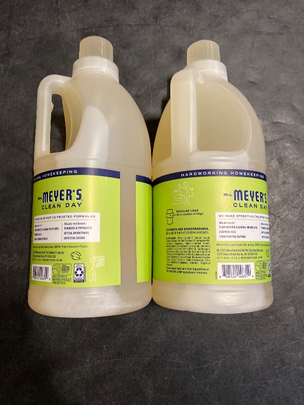 Photo 1 of MRS. MEYER'S CLEAN DAY Baby Laundry Detergent Liquid, Infused with Essential Oils, Baby Blossom, 64oz - Pack of 2 (128 Loads)