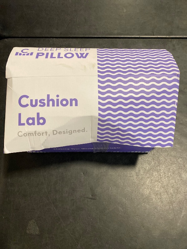 Photo 1 of C CUSHION LAB Deep Sleep Pillow, Patented Ergonomic Contour Design for Side & Back Sleepers, Orthopedic Cervical Shape Gently Cradles Head & Provides Neck Support & Shoulder Pain Relief - Calm Grey