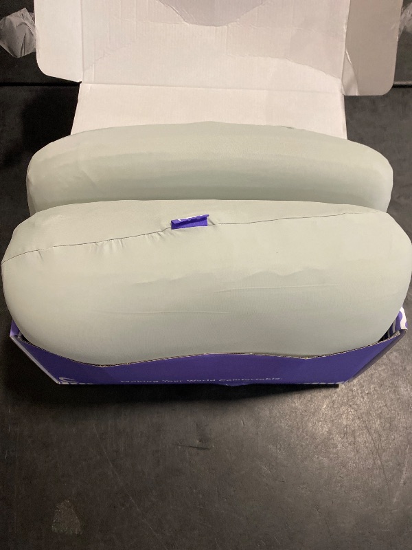 Photo 1 of C CUSHION LAB Deep Sleep Pillow, Patented Ergonomic Contour Design for Side & Back Sleepers, Orthopedic Cervical Shape Gently Cradles Head & Provides Neck Support & Shoulder Pain Relief - Calm Grey