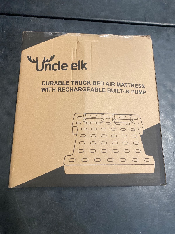Photo 1 of Uncle Elk Truck Bed Mattress 5.5-5.8ft: Inflatable Full Size Truck Bed Air Mattress with Wireless Rechargeable Pump, Pickup Mattress with Carry Bag (Khaki)
