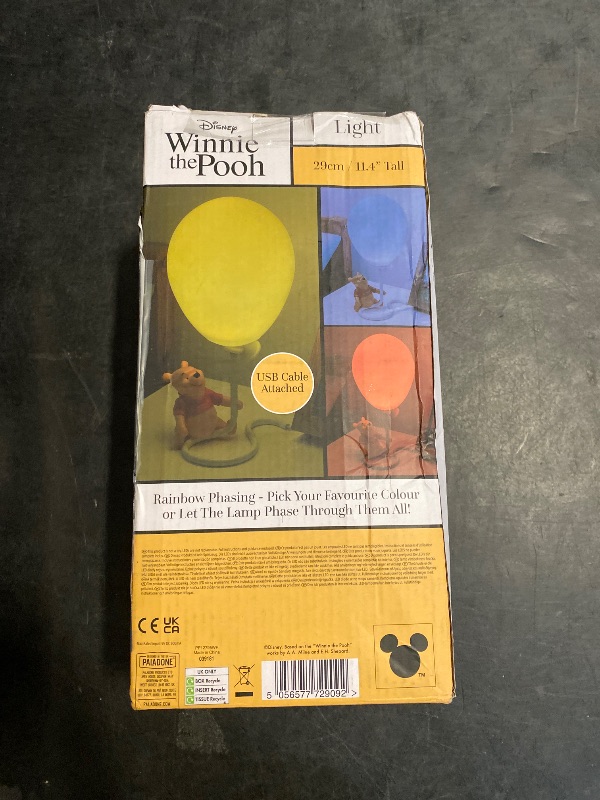 Photo 1 of Paladone Winnie The Pooh Ballon Light - Officially Licensed Pooh Bear Lamp for Bedside Table, Mulicoloured Mood Lighting Nursery Decor