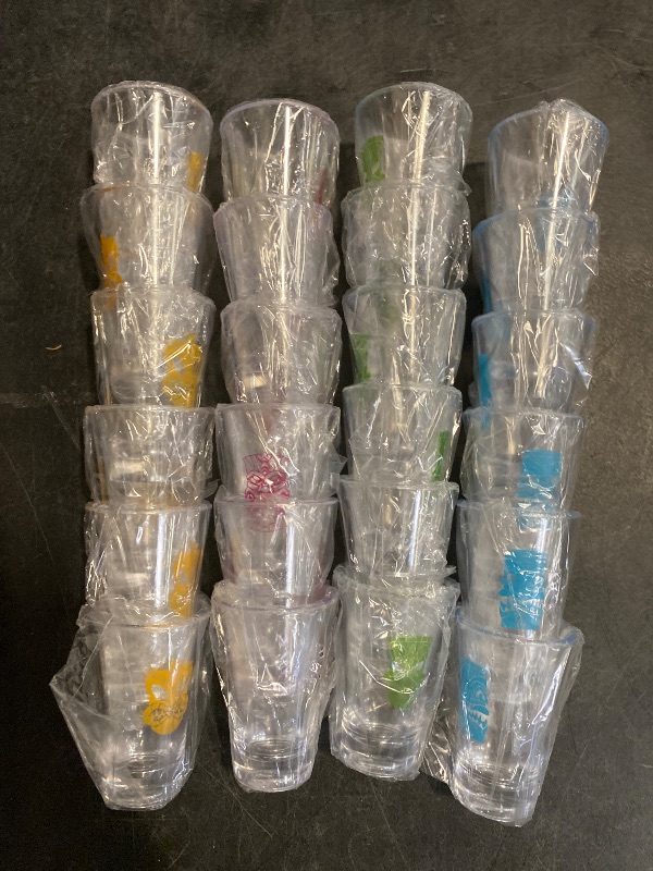 Photo 1 of Roshtia 24 Pcs Tiki Shot Glasses for Adult 1.2 oz Acrylic Mini Luau Cups Drinking Shot Glasses Gifts for Tiki Bar Hawaiian Summer Party Supplies