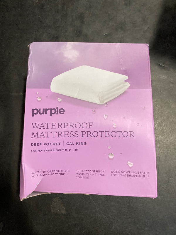 Photo 1 of Purple Deep Pocket Waterproof Mattress Protector - California King, Fits Mattresses 15.5" - 20" - Durable Protection with Comfort-First Design for All Mattress Types