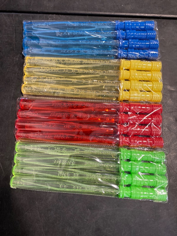 Photo 1 of MorTime 36 Pack Bubble Wands for Kids, 8 Colors Bubbles Stick Bulk, 14.6" Easter Party Favor Summer Toy for Children