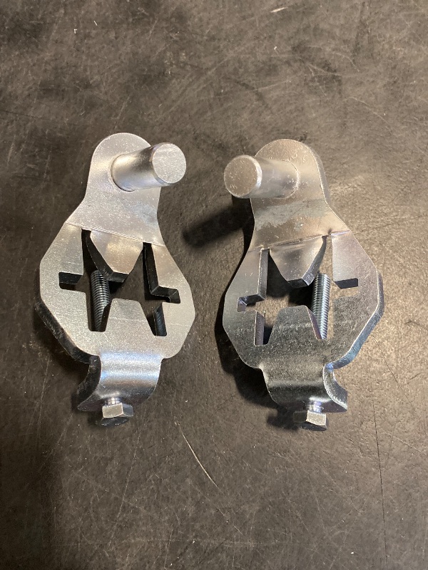 Photo 1 of T-Post Gate Hinge Pins - Heavy Duty Gate Hanger, Hang a gate from a Metal T Post, Steel Gate Hinges Target Hanger for Farm Gate, Garden & Backyard Gate, Easy to Install. (Patent)