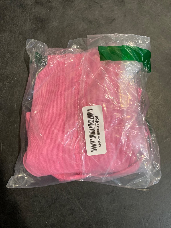 Photo 1 of (M) Aoudery Women's Summer Casual Sleeveless Rompers Loose Spaghetti Strap Cotton Shorts Overalls Jumpsuit with Pockets - Hot Pink M