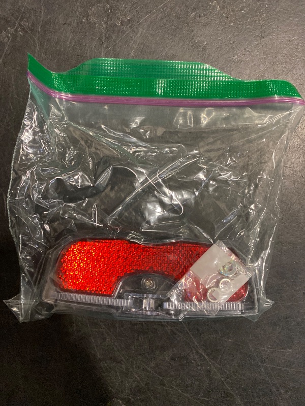Photo 1 of Bike Cycling Bicycle Rear Reflector Tail Light for Luggage Rack NO Battery Aluminum Alloy Reflective Taillight