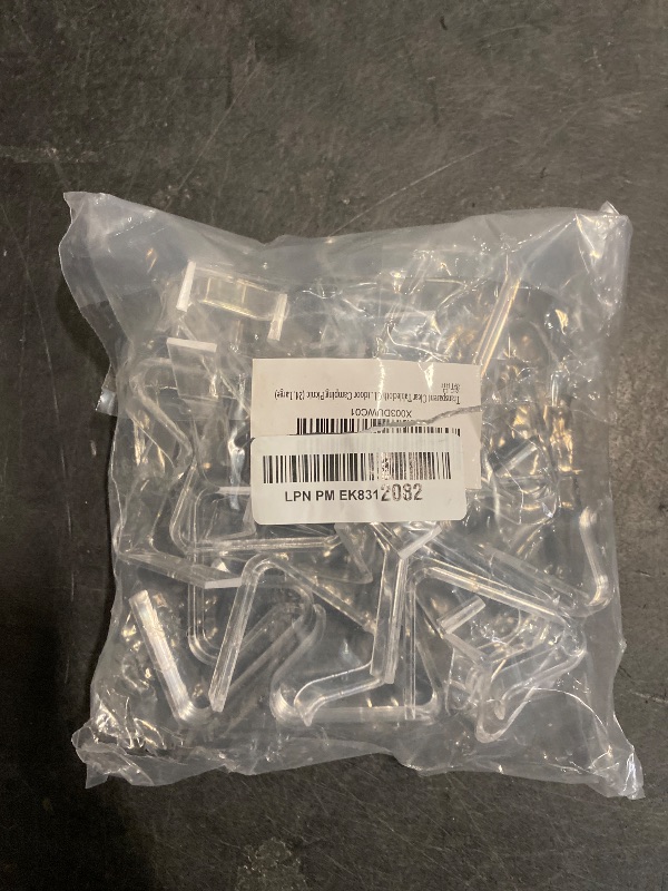 Photo 1 of 24 Pieces Transparent Clear Tablecloth Clips, Plastic Table Cloth Clips?Windproof Table Cover Holder Clamps?Table Cloth Holder for Christmas Home Wedding Party Indoor Outdoor Camping Picnic (Large)