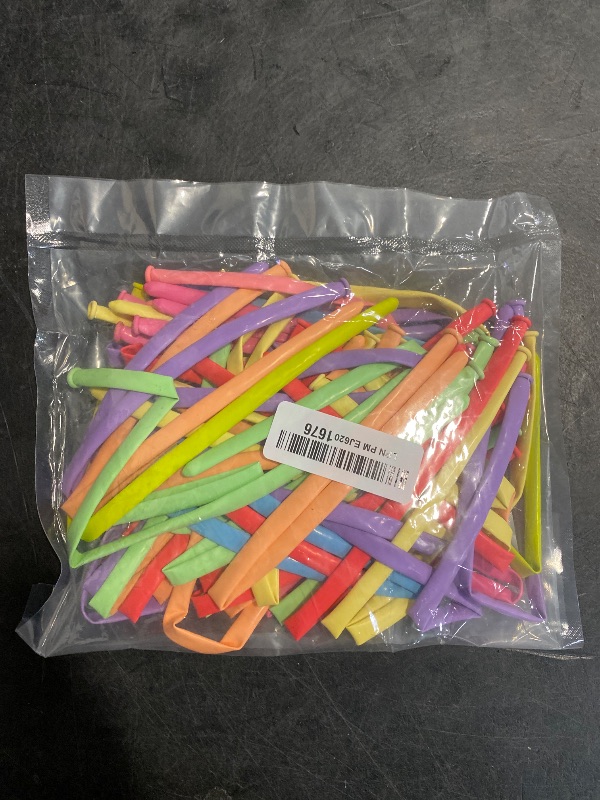 Photo 1 of 100Pcs 260 Balloons Pastel Long Balloons for Balloon Garland Thickening Skinny Latex Twisting Animals Modeling Christmas Birthday Wedding Party Decorations