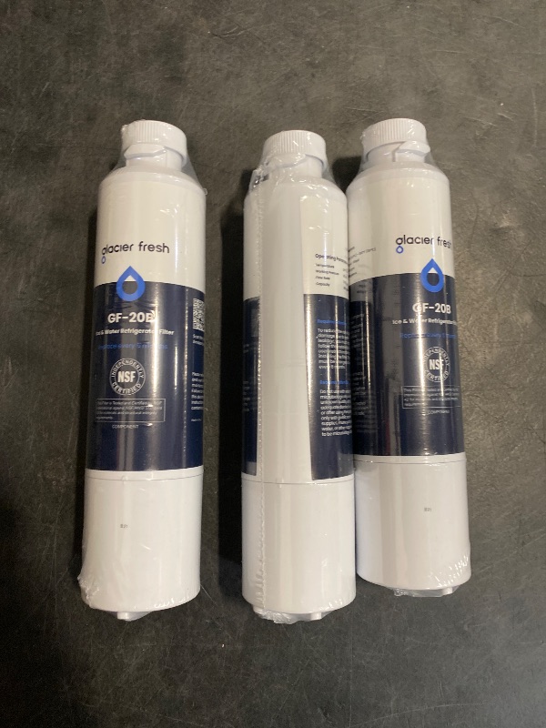 Photo 1 of GLACIER FRESH Compatible with Samsung DA29-00020B Refrigerator Water Filter, DA29-00020A/B, DA29-00020B-1, HAF-CIN/EXP, 46-9101, RF4267HARS For French Door Fridge Kitchen (3 PACK)