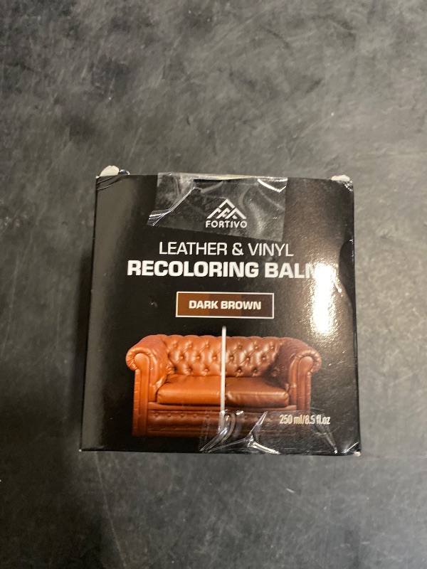 Photo 1 of FORTIVO Leather Recoloring Balm, Color Restorer, Scratch Remover, Couch Paint and Repair, Leather Balm for Couches
