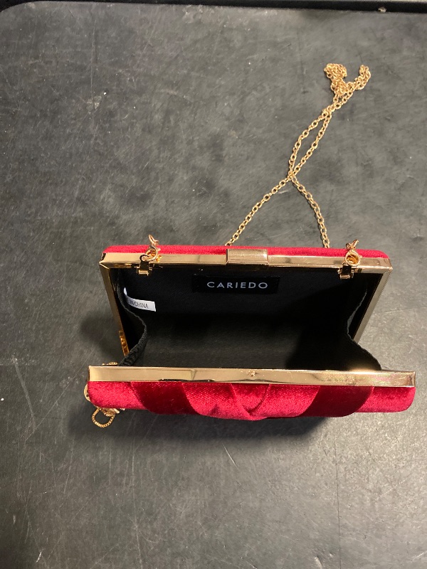Photo 1 of CARIEDO Velvet Evening Clutch Purse for Women – Bridal Wedding Guest Bag, Elegant Gift for Bride Family, Black Tie Events & Formal Occasions