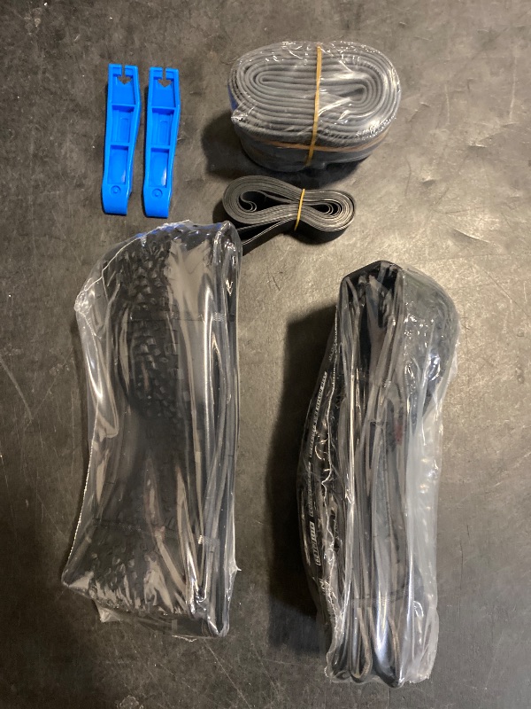 Photo 1 of YUNSCM 700C Lightweight Bike Tires 700x38C (ETRTO 40-622) and 700C Bike Tubes - 60TPI Nylon, Puncture-Resistant, Compatible with Gravel Bike Tires 700x36C/37C/38C/39C/40C- 2 PCS (Y-586)