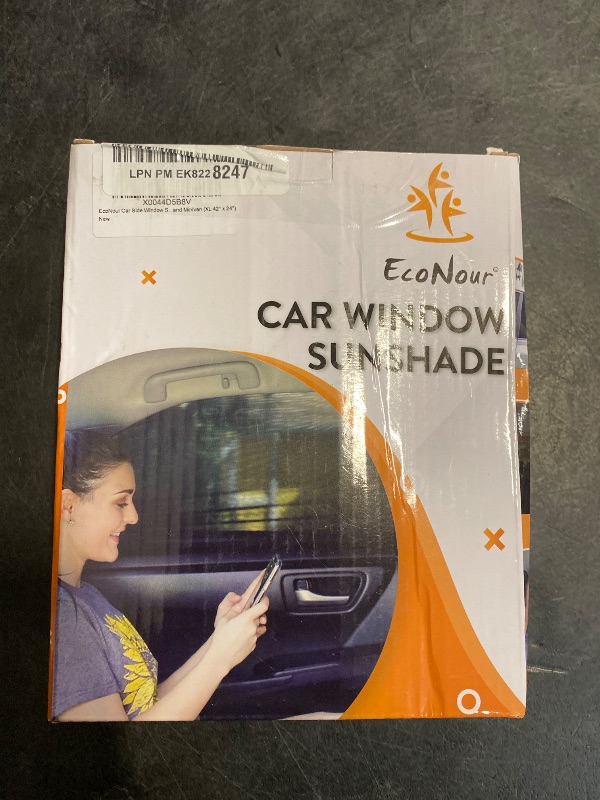 Photo 1 of EcoNour Car Side Window Sun Shade (Pack of 2) | Stretchable & Breathable Car Window Screens for Complete Sun & Privacy Protection | Fits Most Truck, SUV and Minivan (XL 46" x 26")