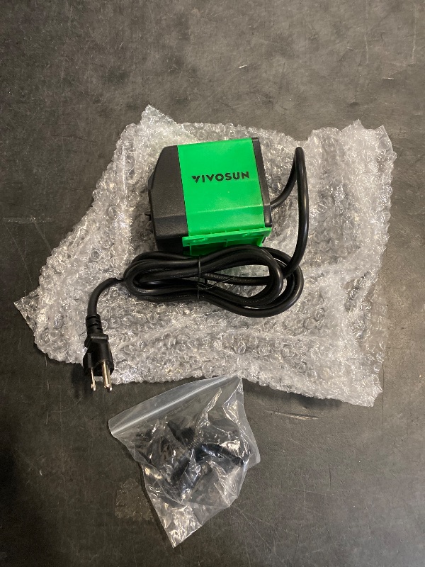 Photo 1 of VIVOSUN 800GPH Submersible Pump(3000L/H, 24W), Ultra Quiet Water Fountain Pump with 10ft. High Lift with 6.5ft. Power Cord, 3 Nozzles for Fish Tank, Pond, Aquarium, Statuary, Hydroponics Green