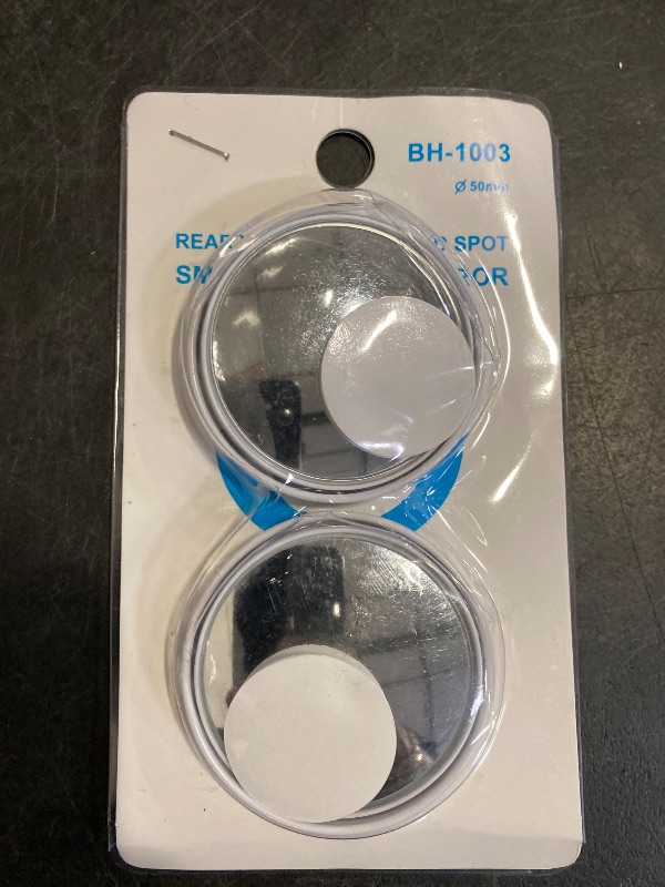Photo 1 of Unifizz 2 Pack of Blind Spot Car Mirrors, 2 Inch Round HD Glass Convex Rear View 360° Wide Angle Side Mirror Blindspot with ABS Housing and Self Adhesive Back for Cars SUV and Trucks, Silver