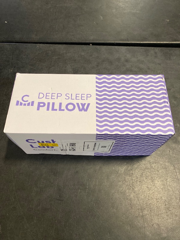 Photo 1 of C CUSHION LAB Deep Sleep Pillow, Patented Ergonomic Contour Design for Side & Back Sleepers, Orthopedic Cervical Shape Gently Cradles Head & Provides Neck Support & Shoulder Pain Relief - Calm Grey