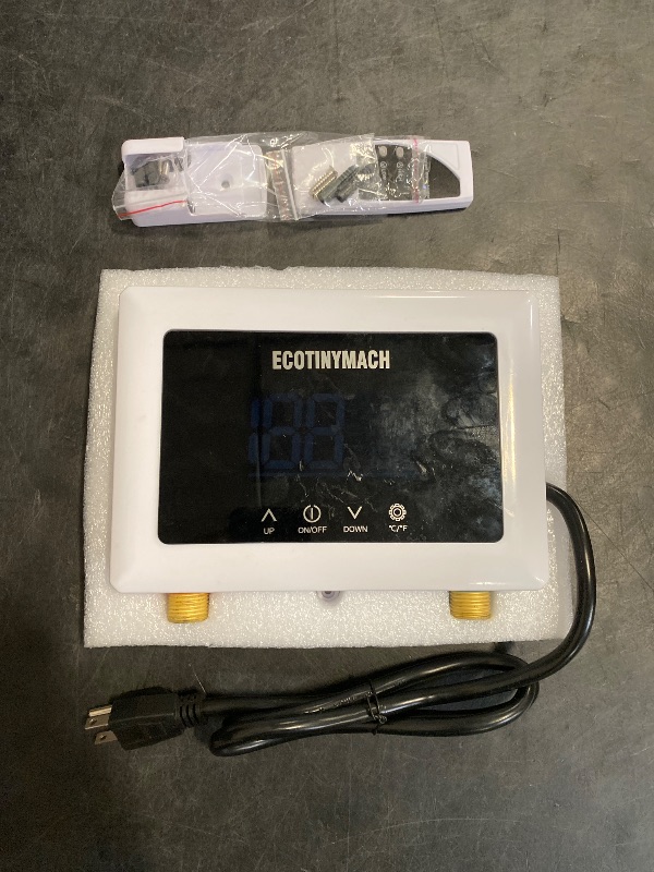 Photo 1 of ECOTINYMACH 3000W 110V Tankless Water Heater Electric, Under Sink Instant Heating with Fahrenheit & Celsius Switch and Remote Control for Easy Operation