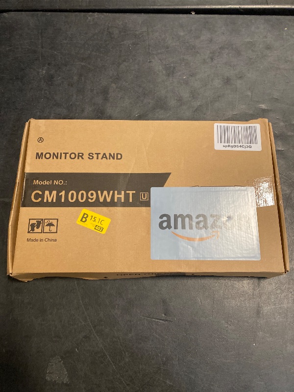 Photo 1 of TAVR Furniture Dual Monitor Stand Riser, Computer Monitor Stands for 2 Monitors, Extra Long Multifunctional Desktop Organizer Riser for Computer, Laptop, PC, Printer, TV, Max 43.3" Length, White