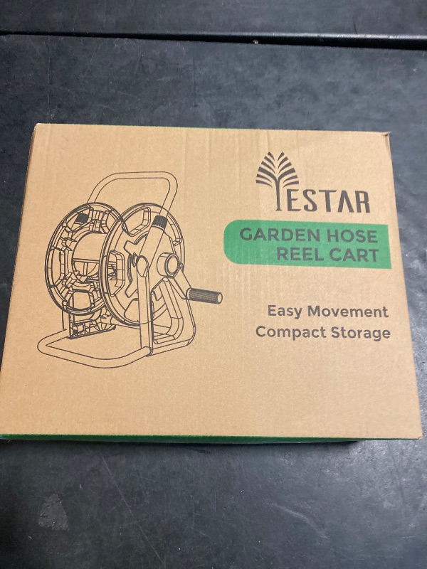 Photo 1 of YESTAR Garden Water Hose Reel Cart,Holds 50-60 Ft of 5/8 Inch Hose, Portable Hose Pipe Holder for Outside