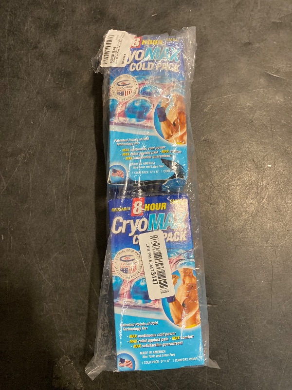 Photo 1 of CryoMAX Cold Pack, Reusable, 8 Hour Cold Therapy Ice Pack, Small, 6"x 6" (Pack of 2)