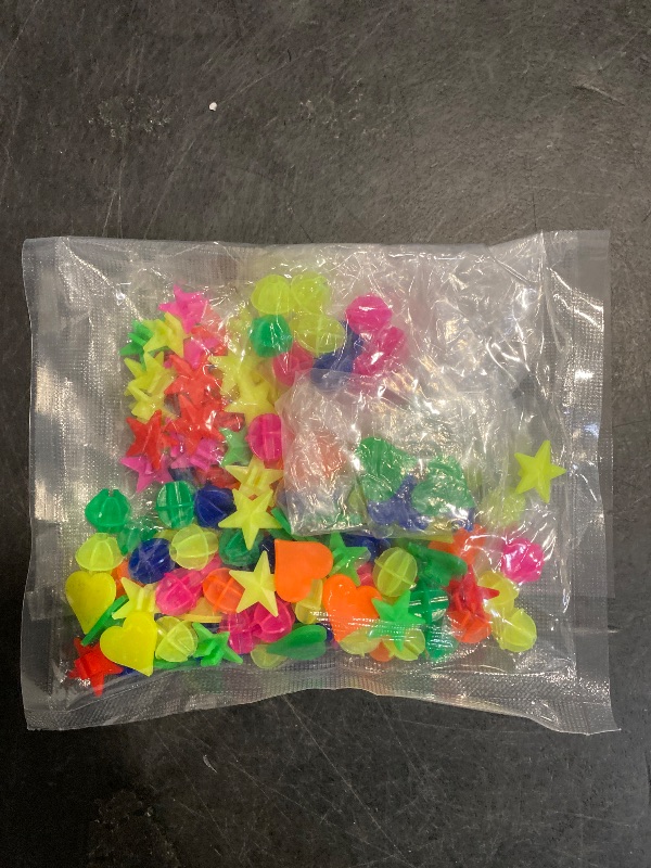 Photo 1 of JIYIN 216 Pcs Bike Wheel Spokes Beads, Colorful Plastic Clip Beads Bicycle Spoke Decorations Glow in The Dark, Star, Heart, Ball Shapes Bike Wheel Decorations Bicycle Spokes Accessories