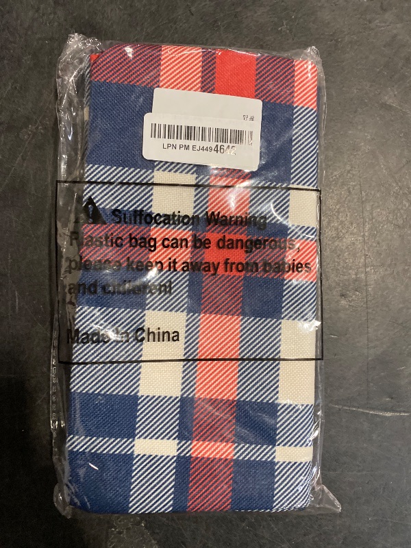 Photo 1 of 4th of July Plaid Pillow Covers 20x20 Inch Patriotic Decorations Blue Red Buffalo Plaid Decorative Throw Pillow Cases Set of 2 Memorial Day Independence Holiday Cushion Cases Sofa Couch Bed Decor