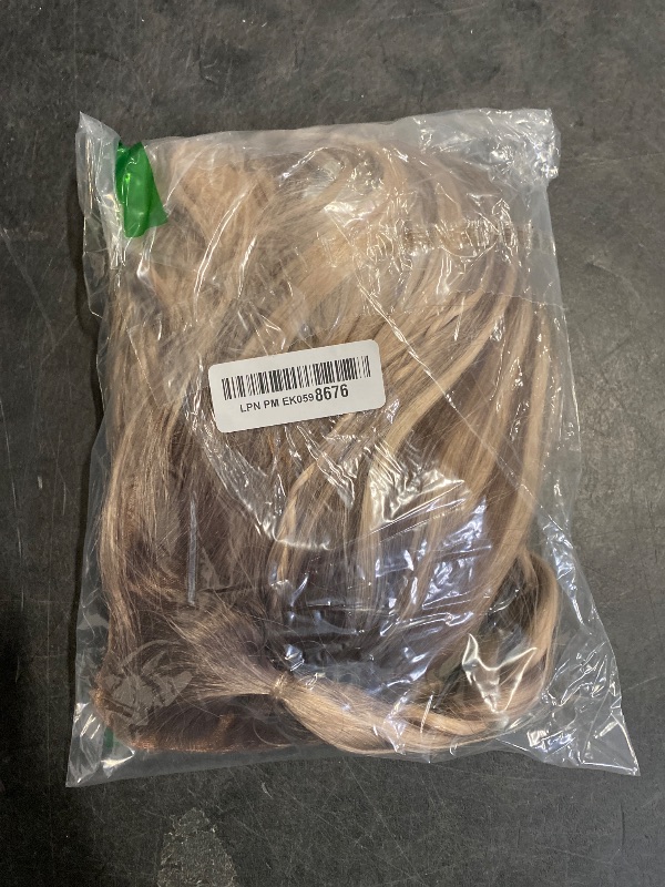 Photo 1 of mytonecoo 13x4 Highlight Lace Front Wigs Synthetic Hair Pre Plucked Glueless Wigs Blonde Mix Brown Colored Body Wave Synthetic Lace Front Wig 22Inch for Women Daily Use