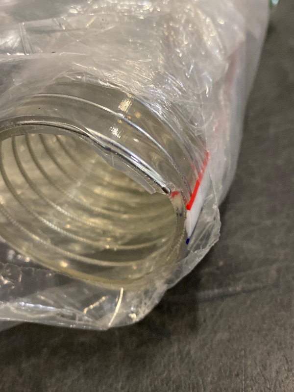 Photo 1 of QuQuyi 2" ID x 2-1/4" OD, 3FT length Steel Wire Hose PVC Vacuum Tubing Drain Hose Vinyl Suction Tubing Flexible Tube Heavy Duty High - Pressure UV Chemical Resistant Vinyl Hose Line
