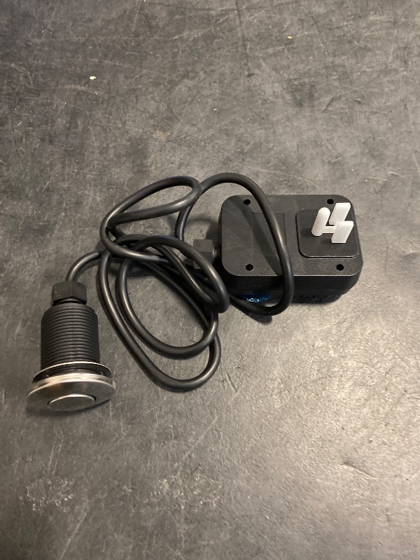 Photo 1 of Garbage Disposal Air Switch Kit Sink Top Waste Disposal Stainless Steel Polished On/Off Air Button Food and Waste Disposals Part by Etoolcity, UL Listed