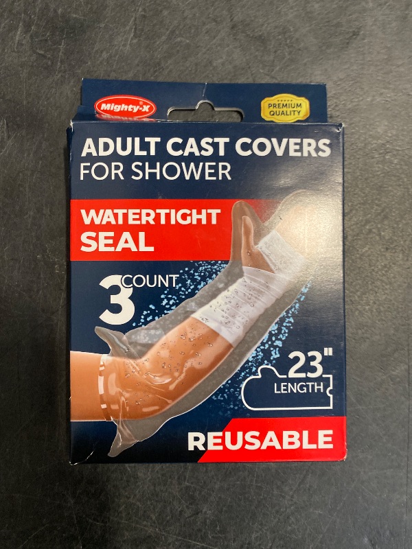 Photo 1 of 100% Waterproof Cast Covers for Shower Arm - Tight Seal - 3pk Adult Reusable Cast Protectors - Half Arm Bag Sleeves