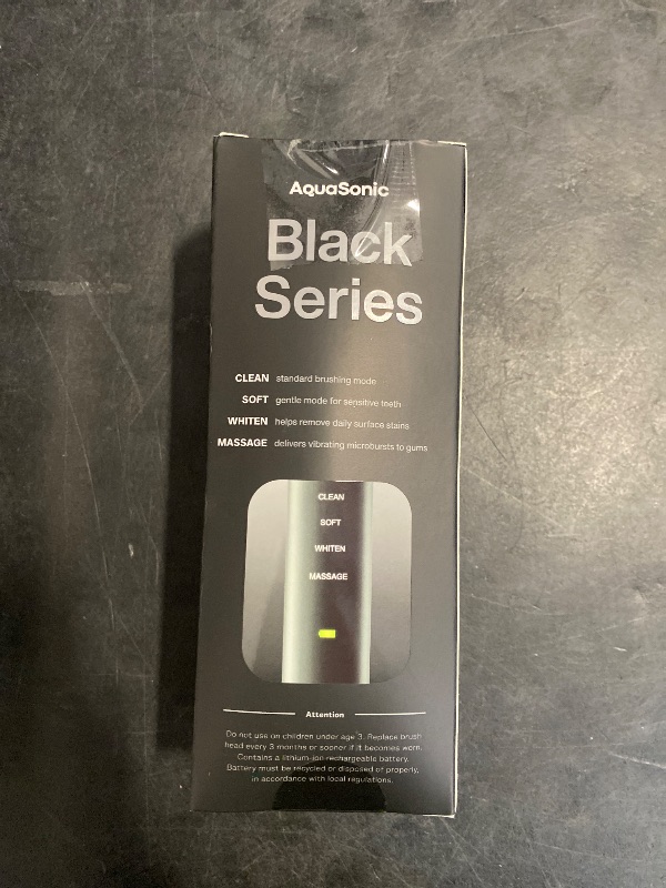 Photo 1 of Aquasonic Black Series Ultra Whitening Toothbrush – ADA Accepted Electric Toothbrush- 8 Brush Heads & Travel Case – 40,000 VPM Electric Motor & Wireless Charging - 4 Modes w Smart Timer