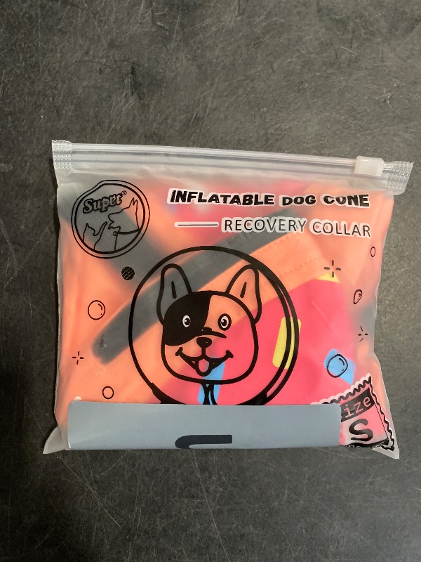 Photo 1 of Supet Inflatable Dog Cone Collar Alternative After Surgery, Doggie Neck Donut Collar Recovery ECollar for Post Surgery, Soft Dog Cone for Small Medium Puppies Cats