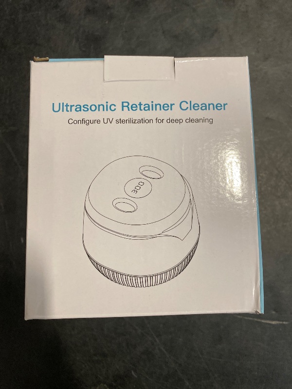 Photo 1 of Dental Ultrasonic Retainer Cleaner Machine - Dental Cleaning Pod for Denture, Mouth Guard, Aligner, Night Guard, Braces, Toothbrush Heads, Jewelry, 45kHz Retainer Cleaner with Digital Timer & 200ML