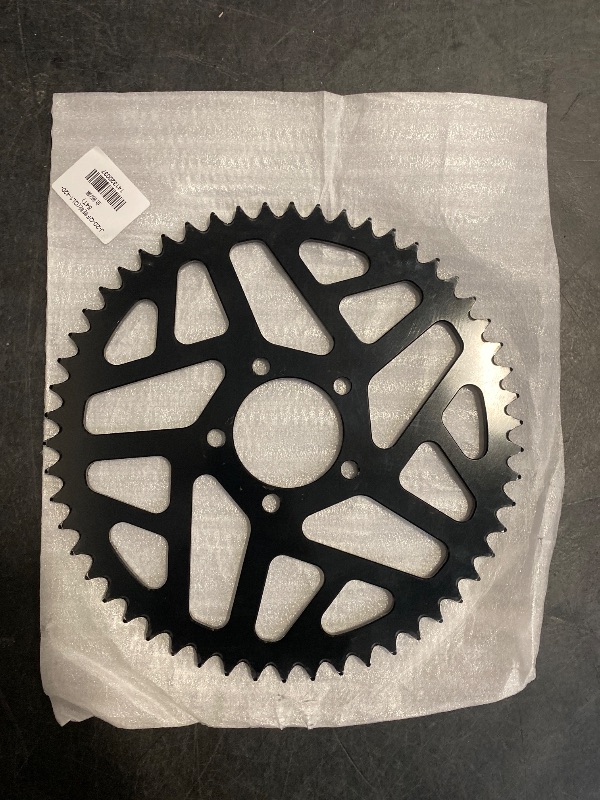 Photo 1 of 54T Motorcycle Rear Sprocket 420 Pitch 7075 Aviation Aluminum Alloy for Sur Ron Light Bee S/X, Segway X160/X260, Talaria Sting -Black