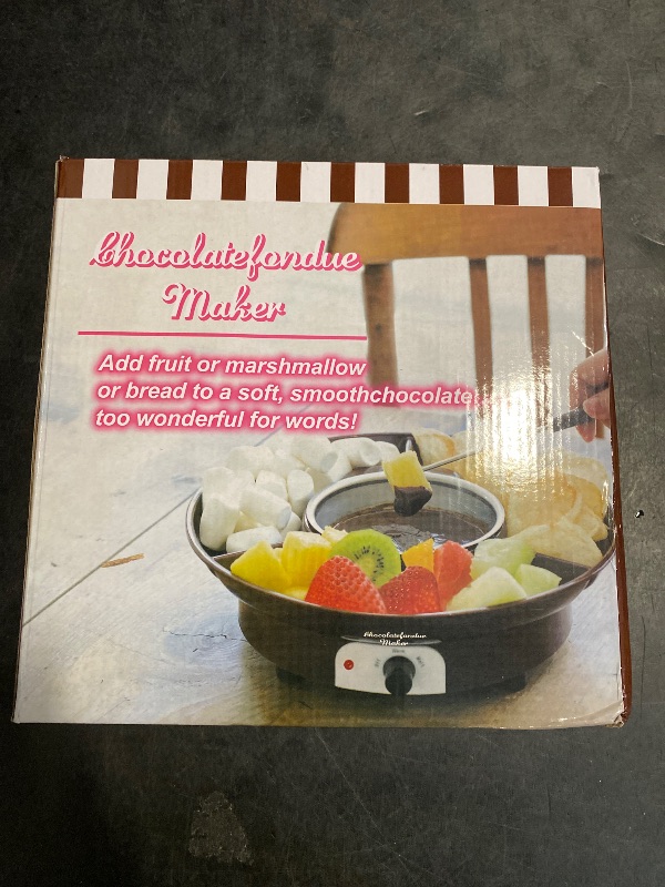 Photo 1 of VAlinks Chocolate Fondue Pot Set Electric Chocolate Melting Pot 3-Section Serving Trays with 6pcs Dipping Forks Perfect for Christmas Housewarming Gifts-Black