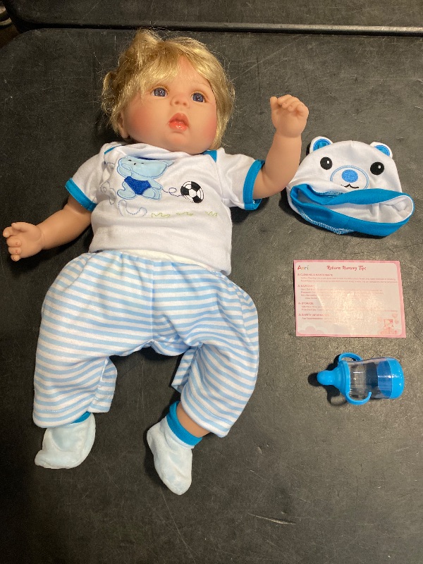 Photo 1 of Aori Reborn Baby Boy Doll - 22 Inch Lifelike Realistic Newborn - Handmade Weighted Baby Dolls with Soft Cloth Body Cuddly Reborn Toddler for Kids 3+ | Realistic Boy Doll Gift Set