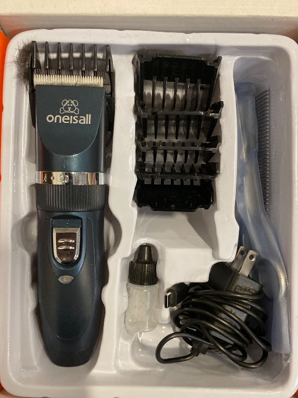 Photo 1 of oneisall Dog Shaver Clippers Low Noise Rechargeable Cordless Electric Quiet Hair Clippers Set for Dogs Cats Pets