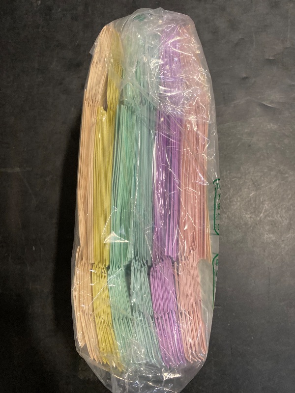 Photo 1 of Skyygemm 64 Pcs Paper Gift Bags Bulk with Handle, 8.66 x 6.3 x 3.15 Inch Kraft Goodie Present Bags for Wedding Birthday Party Favor Supplies(Macaron)