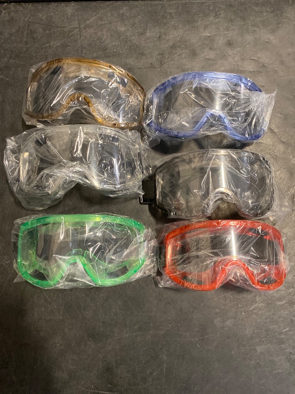 Photo 1 of OXG 6 Pack Safety Goggles ANSI Z87.1 Glasses, Anti-Fog Protective Safety Glasses Lab Goggles Men Women Eye Protection Goggles (multicolor)