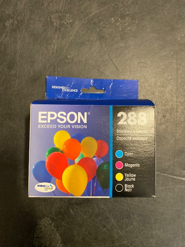 Photo 1 of EPSON 288 DURABrite Ultra Ink Standard Capacity Black & Color Cartridge Combo Pack (T288120-BCS) Works with Expression XP-330, XP-430, XP-434, XP-340, XP-440, XP-446