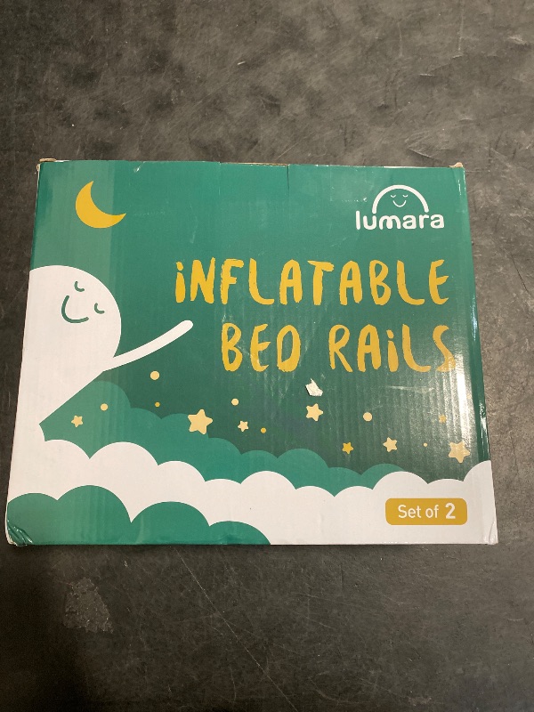 Photo 1 of LUMARA Inflatable Bed Rail for Toddlers 2 Pack - Portable Travel Bed Bumpers for Kids Fits Twin Full Queen King Size Beds - Non-Slip Safety Guard Rails