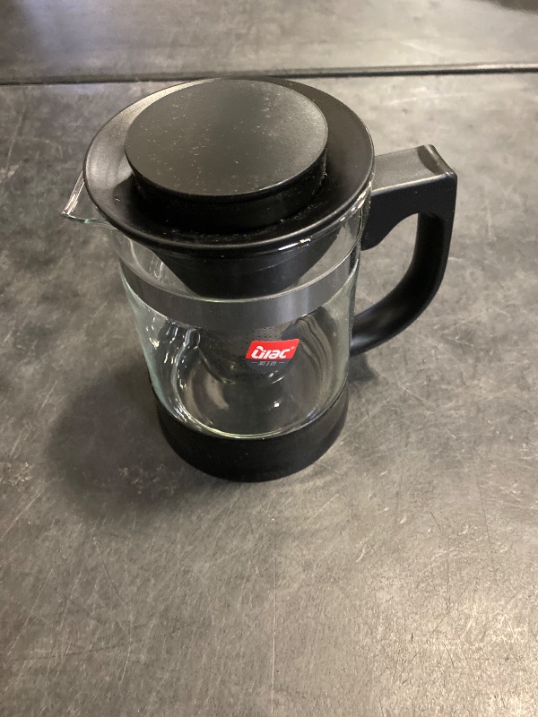 Photo 1 of EIKS Glass Teapot Tea Kettle with Removable Infuser and Heat Resistance Base for Making and Serving Blooming Tea, Loose Leaf Tea - Capacity is 950ml/32oz