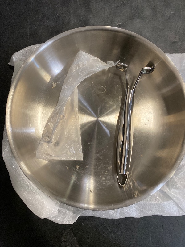 Photo 1 of 12 Inch Tri-Ply Stainless Steel Frying Pan, Skillet, Induction Cooking Pan, Dishwasher and Oven Safe, Fast & Even Heat, Heavy Duty and Detachable Handle