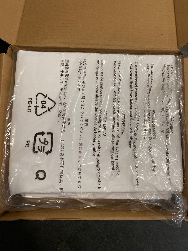 Photo 1 of Amazon Basics 4 Piece Microfiber Lightweight Wrinkle-free Breathable Bed Sheet Set, Super Soft Easy Care, 14" Deep Pockets, Queen, Bright White, Solid