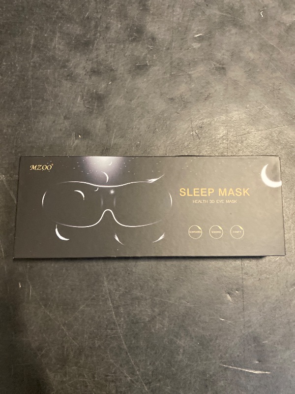 Photo 1 of MZOO Sleep Eye Mask for Side Sleeper Men Women, Zero Eye Pressure 3D Sleeping Mask, Light Blocking Patented Design Night Blindfold, Soft Eye Shade Cover for Travel, Black