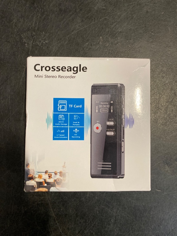 Photo 1 of 64GB Digital Voice Activated Recorder with Playback - 4552 Hours Audio Recording Device, 3072Kpbs HD Dual MIC Tape Recorder Device for Lecture A-B Repeat, MP3 Player,?64GB TF Card Included?