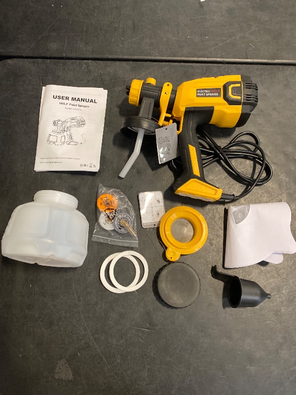 Photo 1 of Paint Sprayer, 700W HVLP High Power Electric Spray Paint Gun with 40 Fl Oz Container, Adjustable Spray Width, 4 Nozzles & 3 Patterns, Easy to Clean, for Furniture, House, Fence, Walls, Etc.